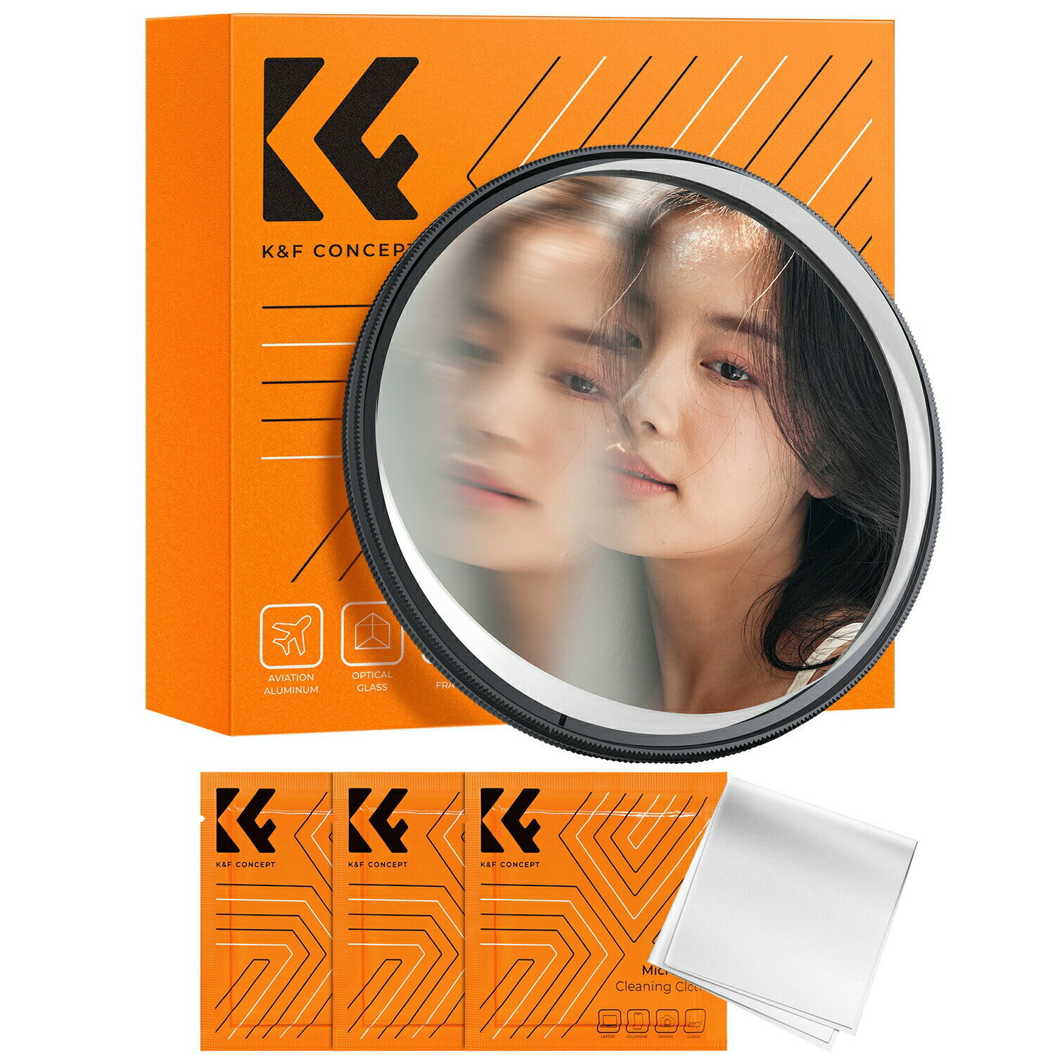 Max10%OFF配布中!! K&F CONCEPT 58.82mm 片側トレールフィルター プリズムフィルター 特殊効果フィルター 被写体数変更可能（Nano.Basic