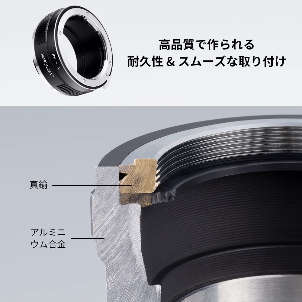 最大10%OFFxP10倍!!K&F CONCEPT レンズマウントアダプター PK-L マニュアルフォー...