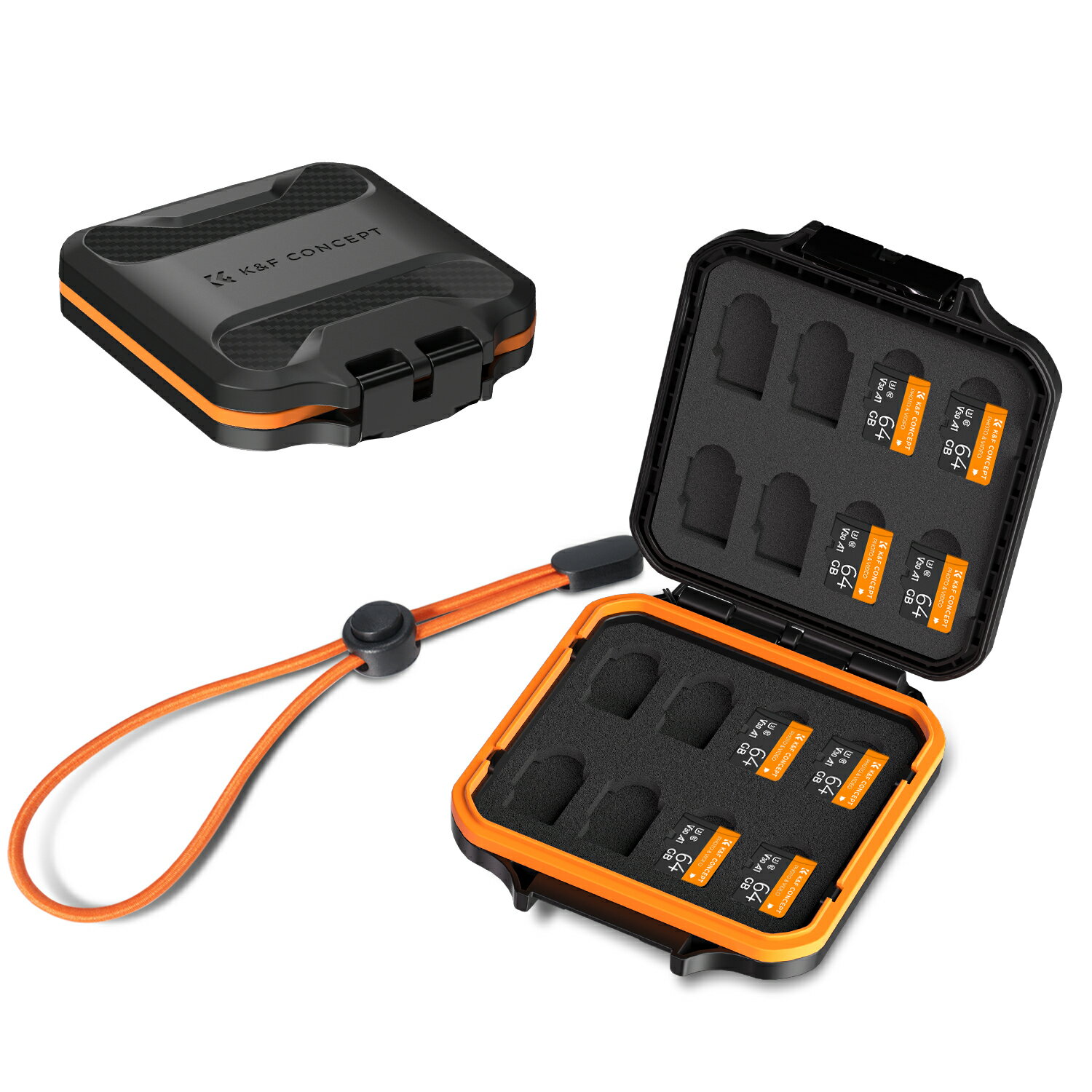 Max10%OFF配布中!! K&F CONCEPT Micro SDカードケース 16枚収納 専用スロット付き 軽量防水・防塵 スト..