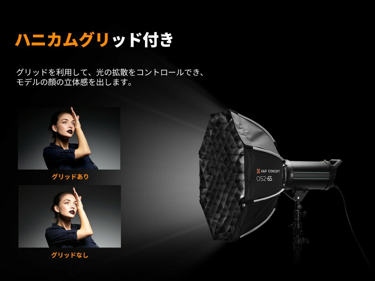 最大12%OFF配布中!! ソフトボックス ワンタッチ クイックリリース 65cm 90cm オク...