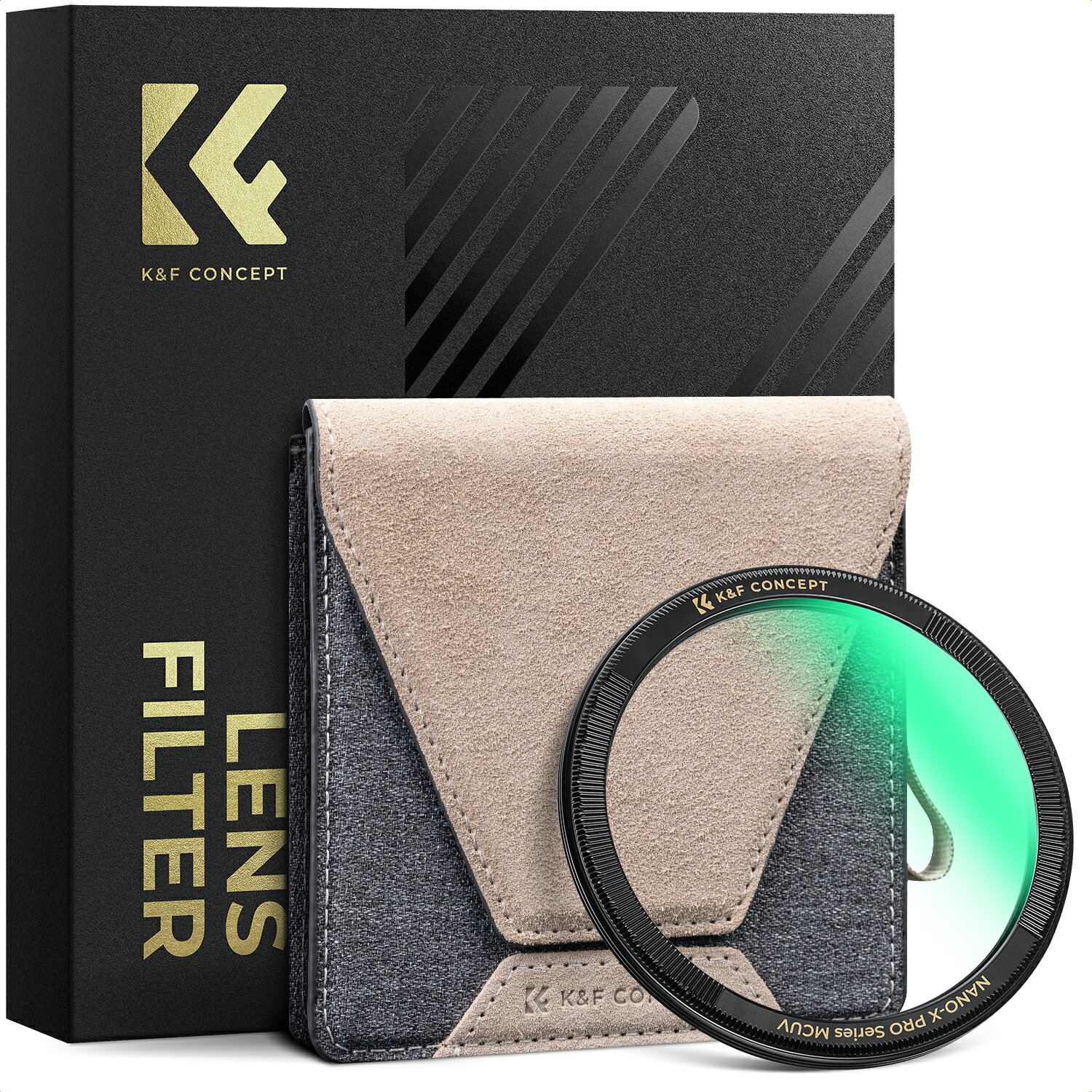 K&F CONCEPT Leica/ライカ専用 Q3 43/Q3 28/Q3/Q2互換 レンズフィルター UVフィルター レンズ保護 真鍮製 0.1%超低反射 HDイメージング 99.6%高透過率 36層コーティング 撥水 撥油 傷防止 Nano-Xcel Pro FP717