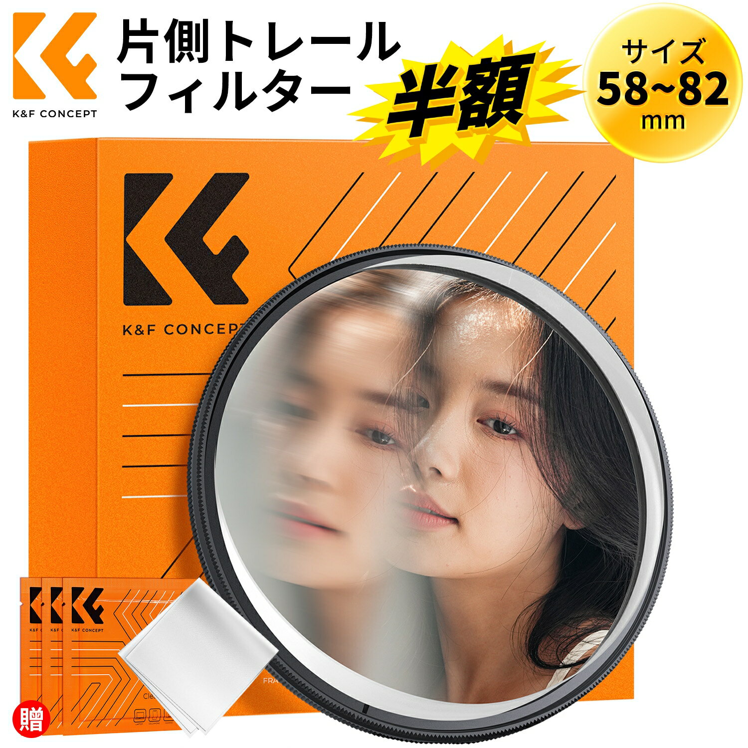 スーパーSALE半額!! 58-82mm 片側トレールフィルター プリズムフィルター 特殊効果フィルター 被写体数変更可能（Nano-Basic