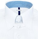 ワイシャツ 長袖 メンズ ドレスシャツ 形態安定 綿高混率 マイクロファイバー 白ドビー ストライプ レギュラー タブカラー シャツ ドレスシャツ ビジネス お洒落着 KF2083-1