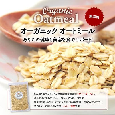 オーガニック オートミール 無添加 ロールドオーツ 100g 有機栽培 離乳食 送料無料 お試し 元気のたね