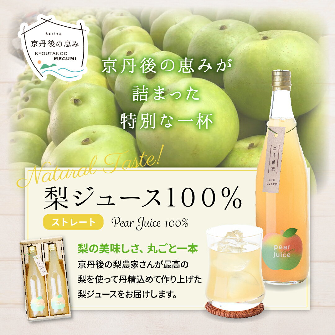 果物 ギフト 産直販売 ジュース 果汁100% 季節の梨より 1箱2本入り(720ml)ギフト箱でお届け 送料無料 元気のたね