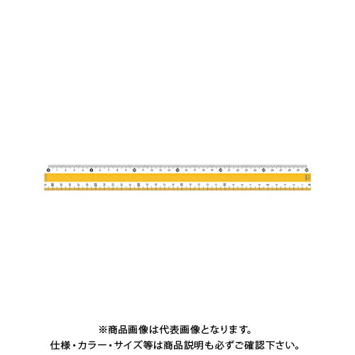 共栄プラスチック カラー直線定規 30cm イエロー CPK-30-Y