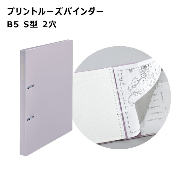 プリントルーズバインダー B5 S型 2穴 パープル リヒトラブ N-3120-10
