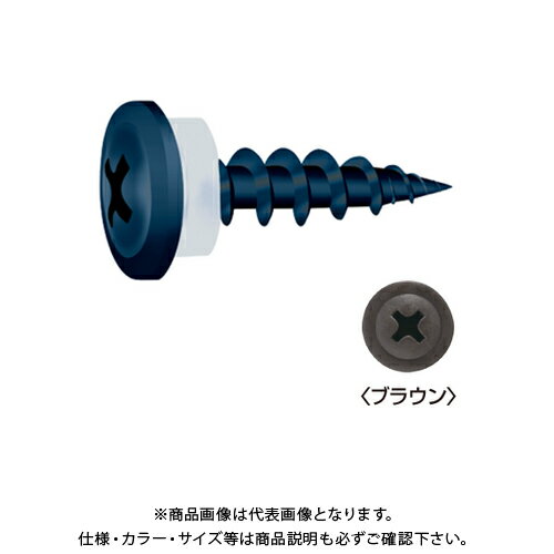ヤマヒロ ワンダーカラービス モドトラス ラスパートカラー サンプレーンパッキン付 4.5×18 (ブラウン) (500本×10箱入) WC18-BL