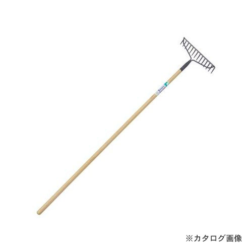 【送料別途】【直送品】石黒金属 木柄 アメリカンレーキ14本爪 L-1W
