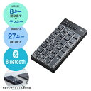 サンワサプライ SANWA プログラマブルテンキー (Bluetoothモデル) 27キー NT-BT26BK