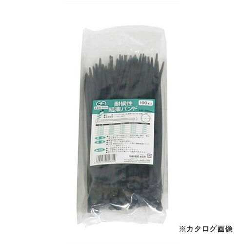 【メーカー名】 ●(株)三共コーポレーション 【特長】 ●工場で家庭で、またガーデニングの結束紐として使用でき、汎用性の高いケーブルタイプです。 ●一旦結束すると外れません。 【用途】 ●電気配線の結束に。 ●水道・ガス配管の結束に。 ●農園芸の結束バンドとして。 【仕様】 ●カラー：黒 ●サイズ：4.8×200mm ●最大結束径：φ50 ●温度範囲：−40℃〜＋85℃ 【材質・仕上げ】 ●ナイロン66/UL規格（94-V2）合格 【関連商品】 三共 GA 結束バンド (クロ) 100入 B2510 三共 GA 結束バンド (クロ) 100入 B3615 三共 GA 結束バンド (クロ) 100入 B4825 三共 GA 結束バンド (クロ) 100入 B4830 &nbsp;