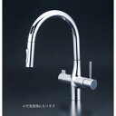 KVK ビルトイン浄水器用 シングルシャワー付混合栓 eレバー センサー 浄水カートリッジ別売 撥水