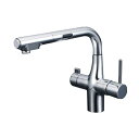 KVK ビルトイン浄水器用 シングルシャワー付混合栓 eレバー センサー 浄水カートリッジ別売 撥水