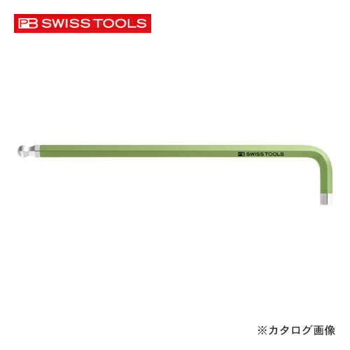 PBスイスツールズ 212ZL-1/4YG ボール付レインボーレンチ (ロング) 黄緑