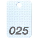 OP 番号札 四角 大 番号入り1~25 白 (25枚入) BF-80-WH