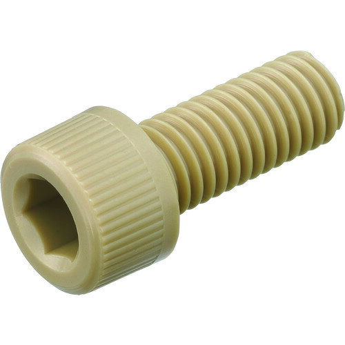 【送料別途】【直送品】ケミカルスクリュー ポリエーテルエーテルケトン 六角穴付ボルト M6-20 (100個入) PEEK/CB M6-20