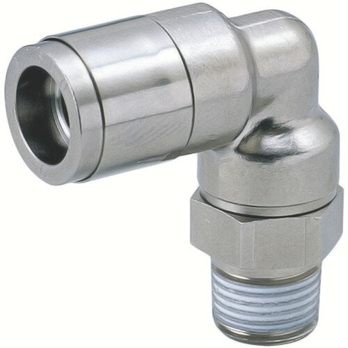 ピスコ チューブフィッティング ブラスエルボ チューブ10 ネジR1/4 ゴムHNBR KL10-02