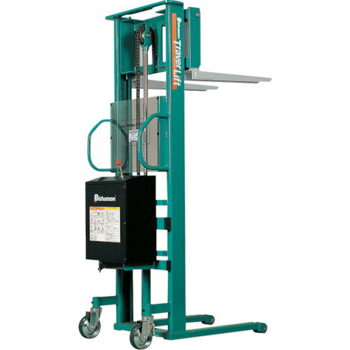 【送料別途】【直送品】ビシャモン フォーク式リフター トラバーリフト(バッテリー上昇式) 均等荷重380kg 充電時間 ST38E