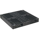 【送料別途】【直送品】NPC 輸出梱包用プラスチックパレットEXS-1111 両面二方差し 黒 EXS-1111-F-BK