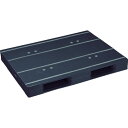 【送料別途】【直送品】NPC プラスチックパレットZD-1114E-RR 片面二方差し 黒 ZD-1114E-RR-BK
