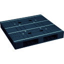 【送料別途】【直送品】NPC プラスチックパレット ZFR-1111E-RR 両面四方差し 黒 ZFR-1111E-RR-BK