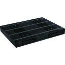 【送料別途】【直送品】NPC プラスチックパレットZR-110140E-RR 両面二方差し 黒 ZR-110140E-RR-BK