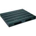 【送料別途】【直送品】NPC プラスチックパレットZR-1315E-RR 両面二方差し 黒 ZR-1315E-RR-BK