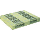【送料別途】【直送品】NPC プラスチックパレットZR-110120E 両面二方差し ライトグリーン ZR-110120E-LG