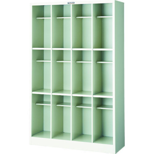 【送料別途】【直送品】TRUSCO 長靴対応オープンシューズケース 12人用 中棚付 NPS12L