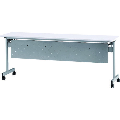 【送料別途】【直送品】TOKIO 天板跳上式スタックテーブル(パネル付) 1800×450mm 天板色:ホワイト HSN-1845P-W