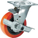 SAMSONG ステンレスキャスター 自在SP付 ウレタン 150mm TP6360-01-PRO-TLB(4)