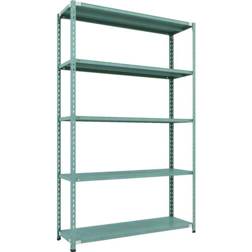 【送料別途】【直送品】TRUSCO CB型セミボルトレス軽量棚 1500X450XH2400 5段 グリーン CB-8545-GN