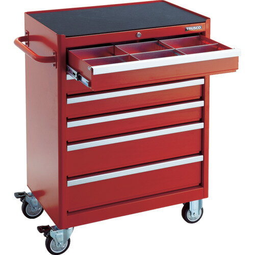 【送料別途】【直送品】TRUSCO ローラーキャビネット 引出6段 100X4 150X2 仕切板付 TRC-042SR