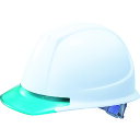 TRUSCO ヘルメット バイザー透明グリーン ホワイト DPM-141JW/GN