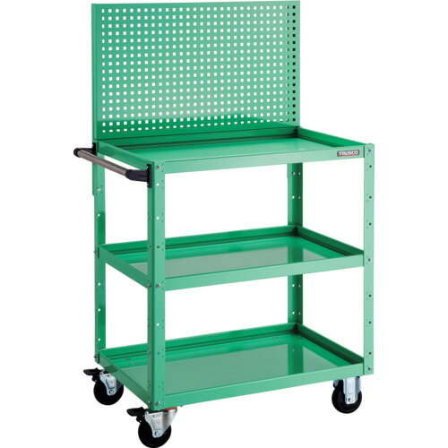 【送料別途】【直送品】TRUSCO ツールワゴン イーグルワゴン 上部パンチングパネル 600×400×1330 ヤンググリーン EGW-P973-YG