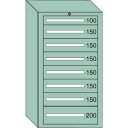 【送料別途】【直送品】OS 中量キャビネット 間口693×奥行557×高さ1281mm 6-1219