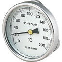 佐藤 バイメタル式表面温度計 サーモペッター 0~400℃ (2340-40) 2340-40