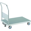 【送料別途】【直送品】TRUSCO オールステンレス製運搬車 抗菌ステンレス天板台車 (固定ハンドルタイプ・ナイロンウレタン車輪) 800×450 ストッパー付 KAS-3-100NU-S(4)