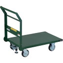 【送料別途】【直送品】TRUSCO 鋼鉄製運搬車 ハンドル側自在車輪 900X600 Φ150プレス車 Lストッパー付 SH-2CS(4)