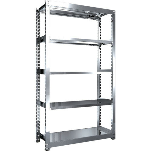 【送料別途】【直送品】TRUSCO ステンレス製中量ボルトレス棚 SM3型 W1200×D471×H2100 5段 単体 SM3-7455