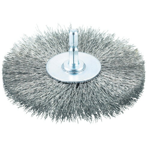 TRUSCO 軸付ホイールブラシ φ100X軸6.35 ステンレス線0.3 TB-6253-60