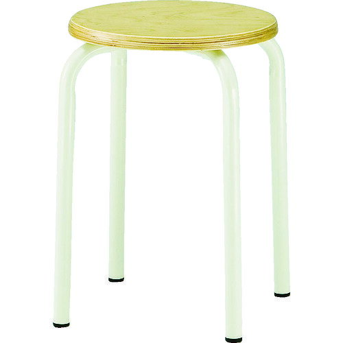 【送料別途】【直送品】TRUSCO 丸イス 木製座・塗装脚 Φ420XH450 木目 TMF-24T