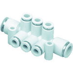 CKD チューブ継手 ニュージョイント マニホールド (ダブル) 適合チューブ外径4mm/8mm GWMF48-0-W