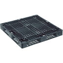 【送料別途】【直送品】NPC 輸出梱包用プラスチックパレットEXA-1111-125H 片面四方差し 黒 EXA-1111-125H-F-BK