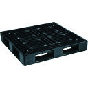 【送料別途】【直送品】NPC プラスチックパレットLA-1111RR 片面四方差し 黒 LA-1111RR-BK