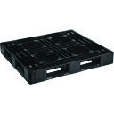 【送料別途】【直送品】NPC プラスチックパレットLA-1211RR 片面四方差し 黒 LA-1211RR-BK