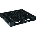 【送料別途】【直送品】NPC プラスチックパレットSLB-1111RR 片面四方差し 黒 SLB-1111RR-BK