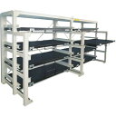 【送料別途】【直送品】日向 フルスライド式収納棚 スライダーラック N10W-1800×800×300H N10W-1800