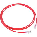 パンドウイット カテゴリ6A細径パッチコード 3m 赤 UTP28X3MRD