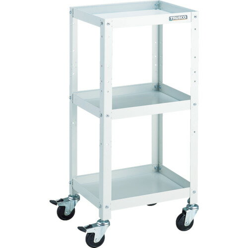 TRUSCO ツールワゴン ラビットワゴン 400X350 ゴム車輪 ホワイト RBW-943 W